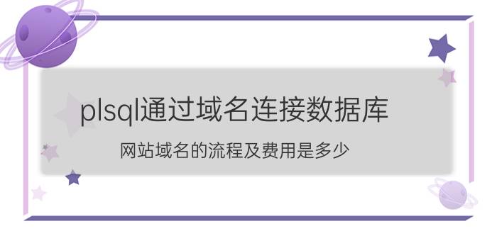 plsql通过域名连接数据库 网站域名的流程及费用是多少？